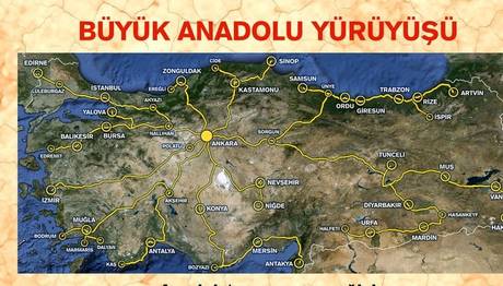 BÜYÜK ANADOLU YÜRÜYÜŞÜ BAŞLADI